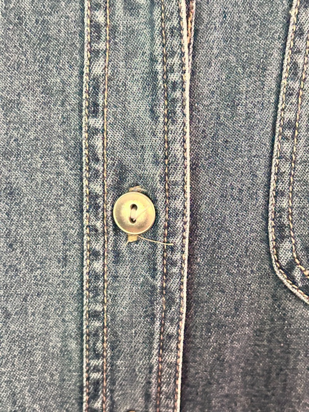 Blue Denim 18W Maxi Dress Button Front Sleevleless Western Prairie Cottage New - Picture 10 of 10